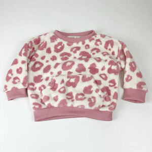 NEW Jessica Simpson Infant Girls 12 Month Pink Fleece Sweatshirt Pullover NWOT